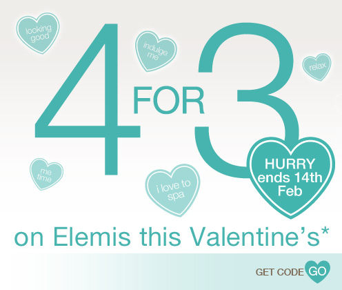 4 for 3 on full size Elemis products