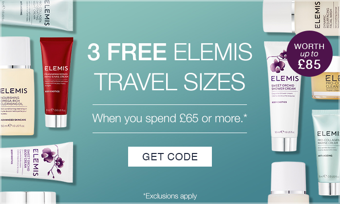 3 FREE ELEMIS Travel Sizes - Worth Up To £85